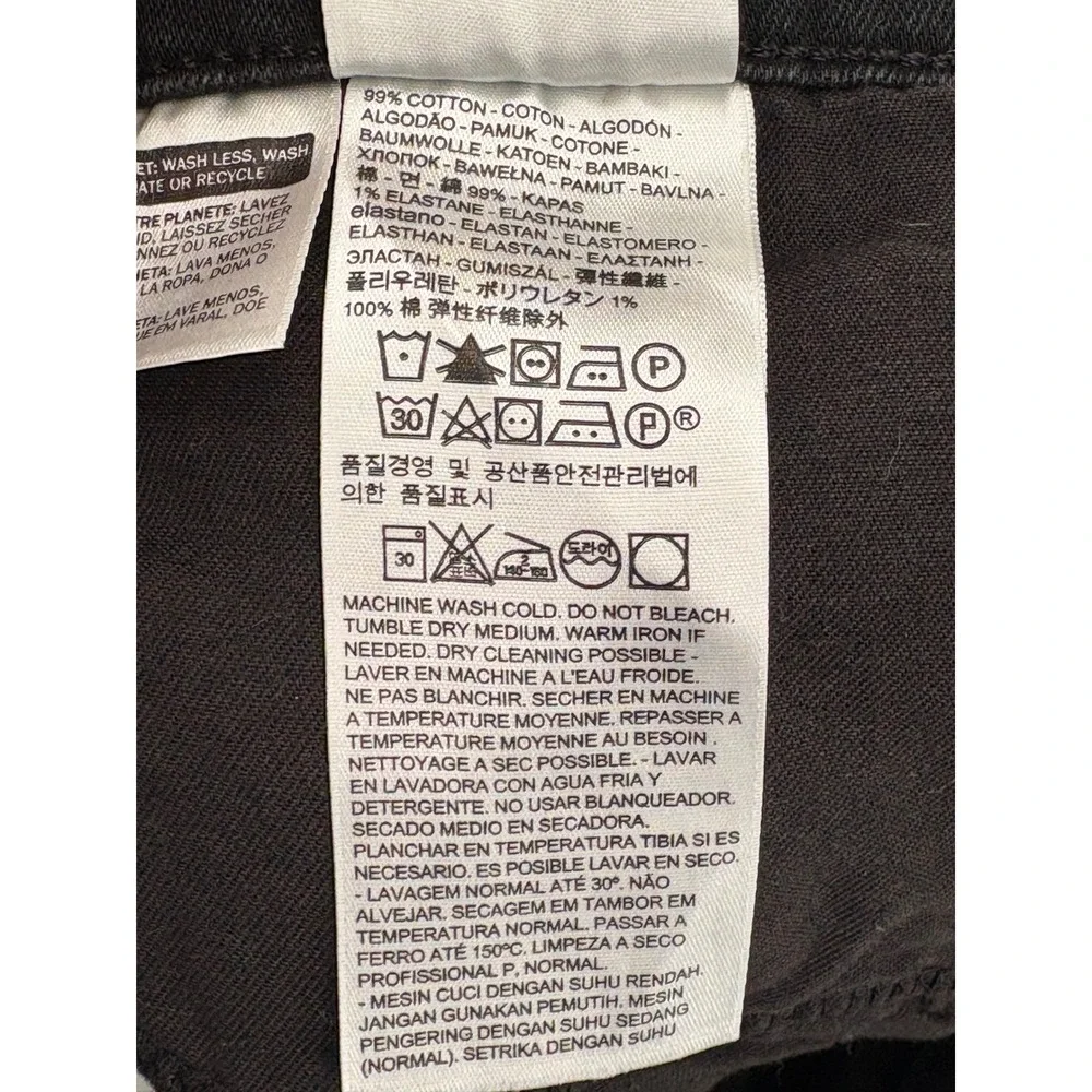 Levi's 511 Slim‎ Fit Jeans Black Stretch Denim 42x32